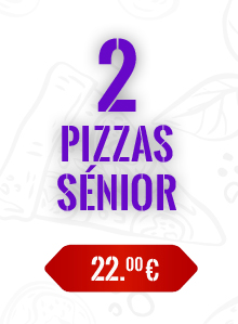 Offres à livrer 2 Pizzas Sénior a 22€